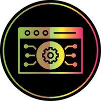 Website Algorithm Glyph Due Color Icon Design vector