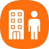 Rasidential Area Glyph Curve Icon Design vector