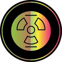 Nuclear Glyph Due Color Icon Design vector