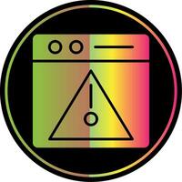 Error Glyph Due Color Icon Design vector