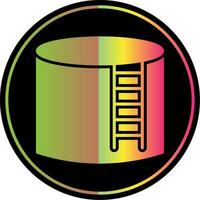 Storage Tank Glyph Due Color Icon Design vector