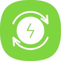 Electricity Glyph Curve Icon Design vector