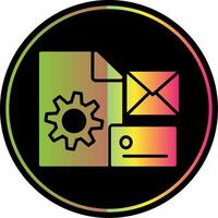Branding Glyph Due Color Icon Design vector