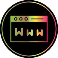 Www Glyph Due Color Icon Design vector