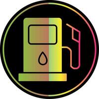 Fuel Station Glyph Due Color Icon Design vector