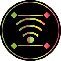 Wireless Glyph Due Color Icon Design vector