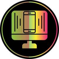 Responsive Design Glyph Due Color Icon Design vector