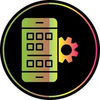 Application Development Glyph Due Color Icon Design vector
