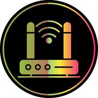 Wireless Modem Glyph Due Color Icon Design vector