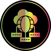 Data Sumit Glyph Due Color Icon Design vector