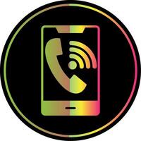 Wifi Call Glyph Due Color Icon Design vector