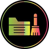 Data Clean Glyph Due Color Icon Design vector