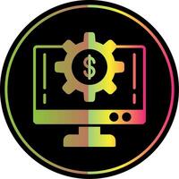 Money System Glyph Due Color Icon Design vector