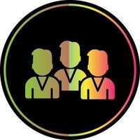 Group Team Glyph Due Color Icon Design vector