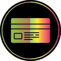 Credit Card Glyph Due Color Icon Design vector