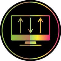 Server Control Glyph Due Color Icon Design vector