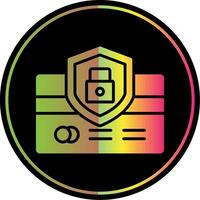 Credit Card Security Glyph Due Color Icon Design vector