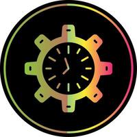 Time management Glyph Due Color Icon Design vector