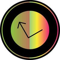 Bounce Glyph Due Color Icon Design vector