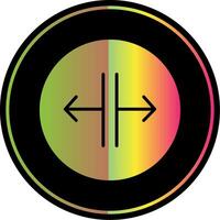 SPLIT Glyph Due Color Icon Design vector