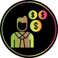 Sales Manager Glyph Due Color Icon Design vector