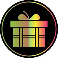 Gift Box Glyph Due Color Icon Design vector