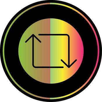 lazo glifo debido color icono diseño vector