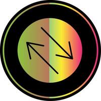 Swap Glyph Due Color Icon Design vector