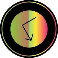 Bounce Glyph Due Color Icon Design vector