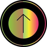 Up Arrow Glyph Due Color Icon Design vector