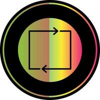 Loop Glyph Due Color Icon Design vector