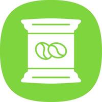 Bean Bag Glyph Curve Icon Design vector