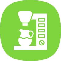 Coffee Maker Glyph Curve Icon Design vector