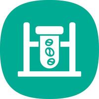 Quality Check Glyph Curve Icon Design vector