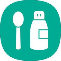 Coffee Syrup Glyph Curve Icon Design vector