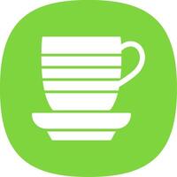 Cup Glyph Curve Icon Design vector