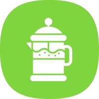 Coffee Filter Glyph Curve Icon Design vector