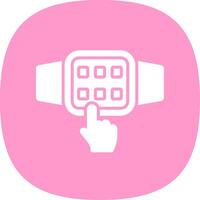 Touchscreen Glyph Curve Icon Design vector