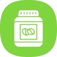 Beans Jar Glyph Curve Icon Design vector