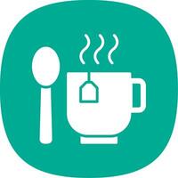 Coffee Cup Glyph Curve Icon Design vector