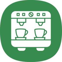 café máquina glifo curva icono diseño vector