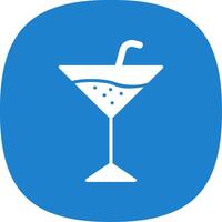 Martini Glyph Curve Icon Design vector