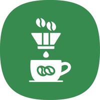 Coffee Filter Glyph Curve Icon Design vector