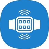 Connection Glyph Curve Icon Design vector