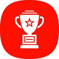 Trophy Glyph Curve Icon Design vector