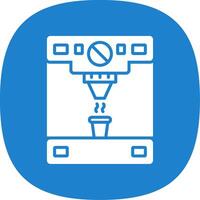 Coffee Machine Glyph Curve Icon Design vector