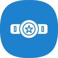 Belt Glyph Curve Icon Design vector