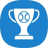Baseball Glyph Curve Icon Design vector