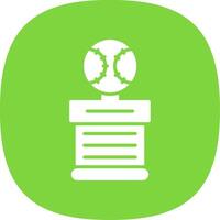 Baseball Glyph Curve Icon Design vector