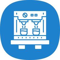 Coffee Machine Glyph Curve Icon Design vector